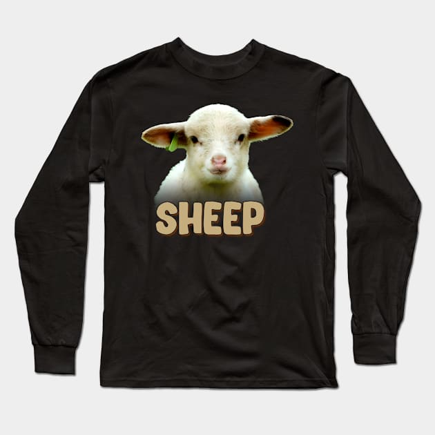 Fleecy Finesse Sheep Dreams, Trendy Tee for Wool Aficionados Long Sleeve T-Shirt by Kleurplaten kind